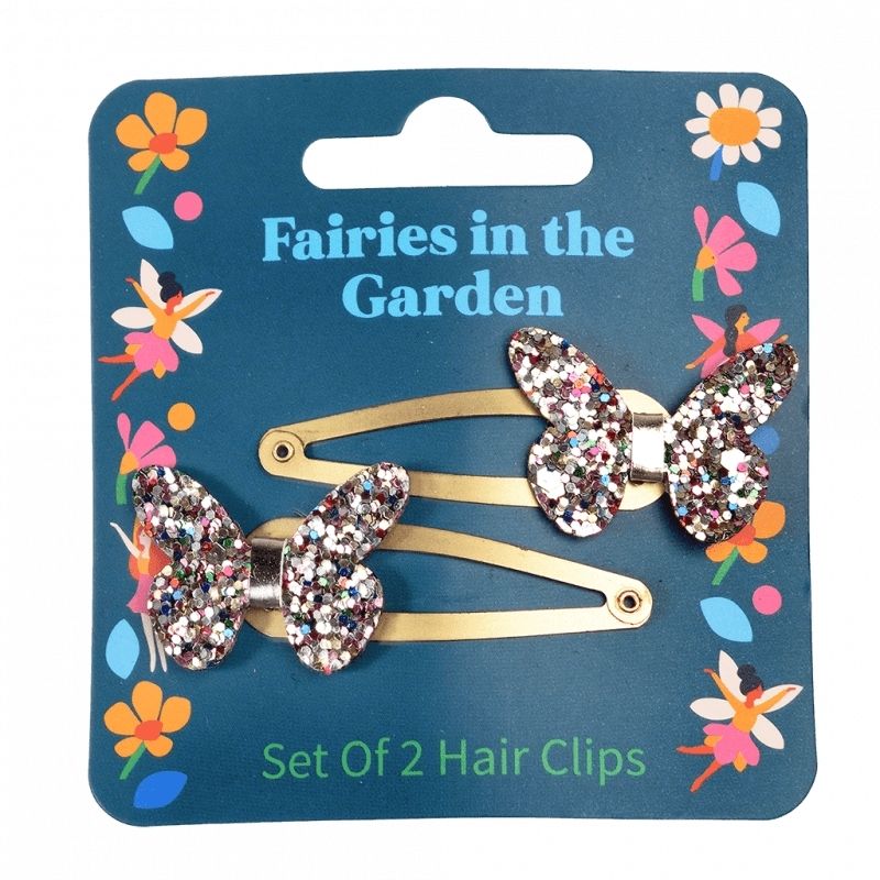 Rex London - Fairies In The Garden Glitter Butterfly Hair Clips